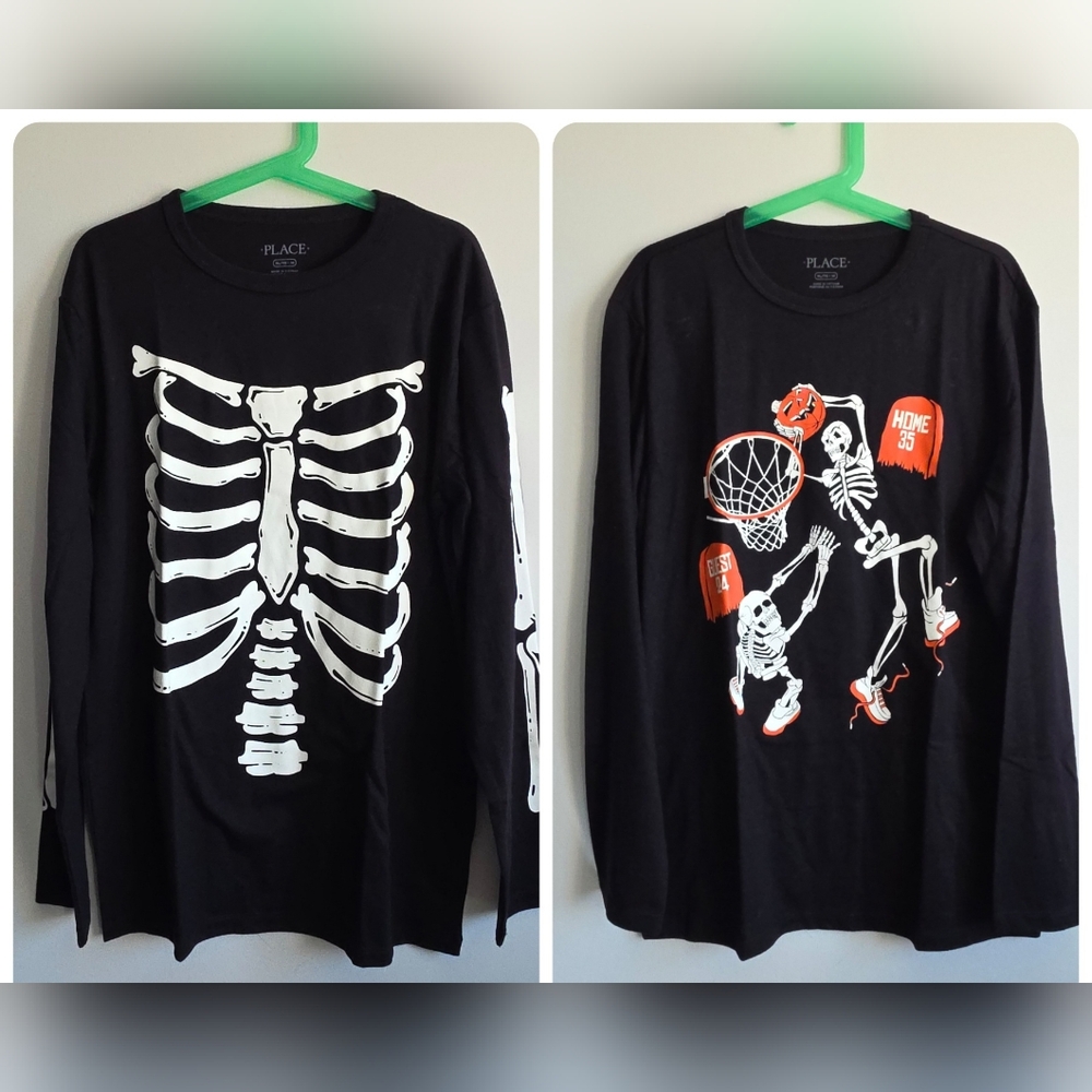 Children's Place Halloween Kids Skeleton Long Sleeve Tee - Halloween XL